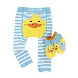 Puddles The Duck Baby Leg Warmers and Matching Socks